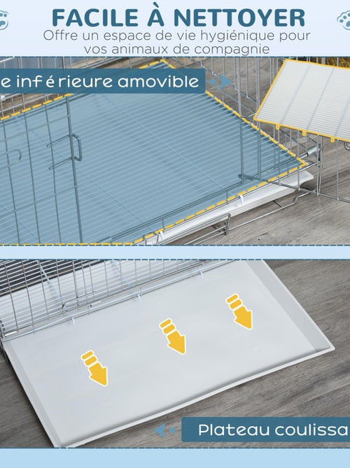 Cage pour chien pliable plateau amovible 2 portes verrouillables - Kiabi