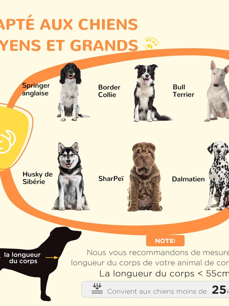 Cage pour chien sur pied style contemporain avec coussin Beige - Kiabi