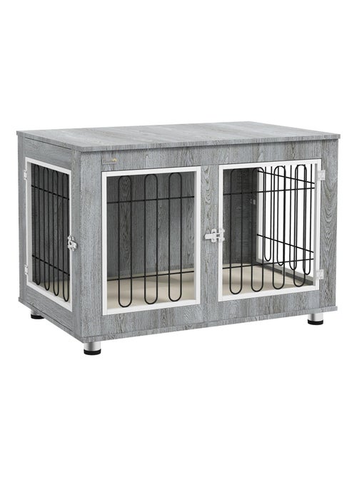 Cage pour chien sur pied style contemporain avec coussin - Kiabi