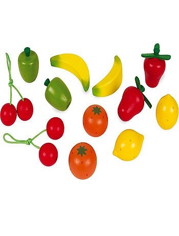 Cagette de 12 fruits en bois