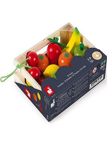 Cagette de 12 fruits en bois