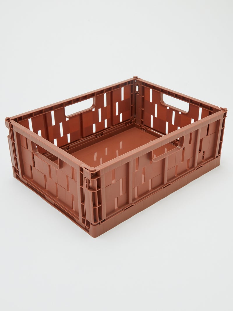 Cagette de rangement en plastique (34 x 25 cm) MARRON - Kiabi
