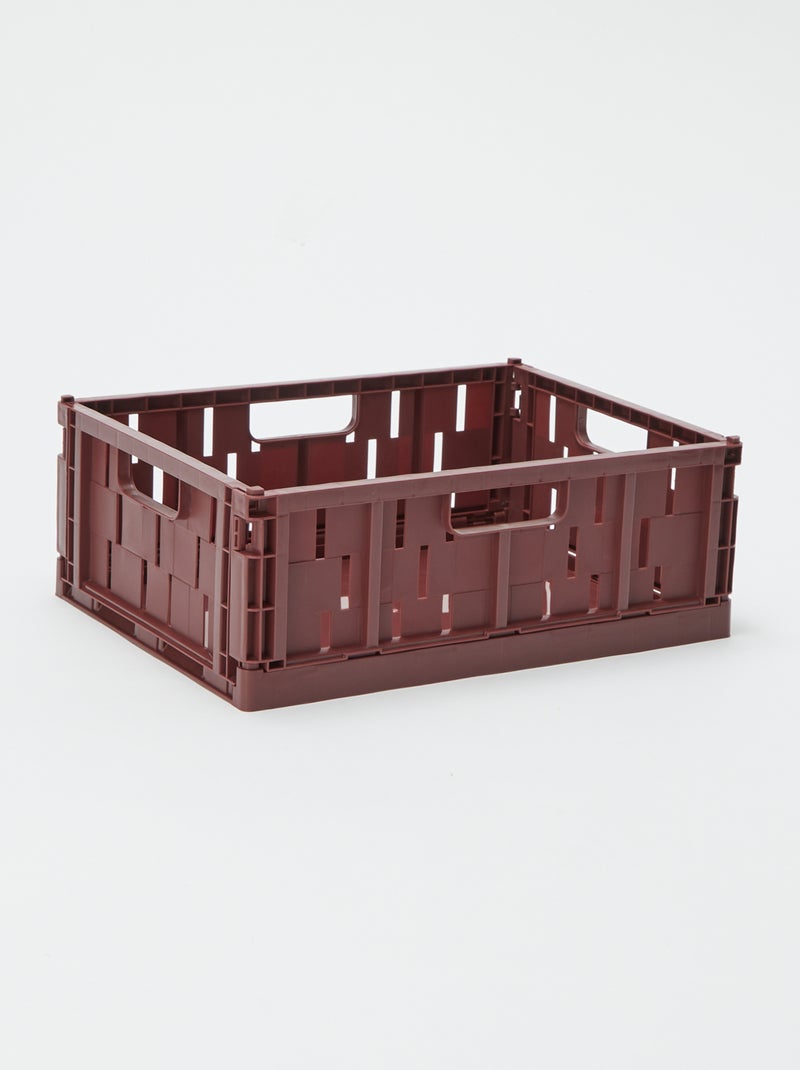 Cagette de rangement en plastique (34 x 25 cm) Marron - Kiabi