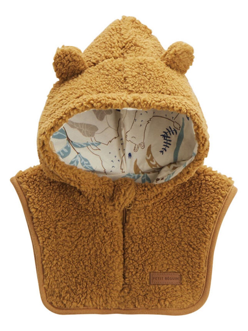 Cagoule bébé en sherpa Lamascotte Camel - Kiabi