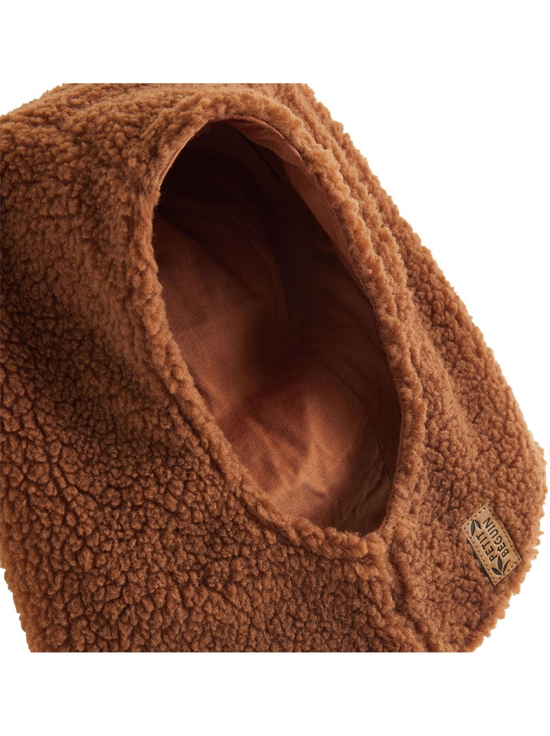 Cagoule bébé en sherpa moka Marron - Kiabi
