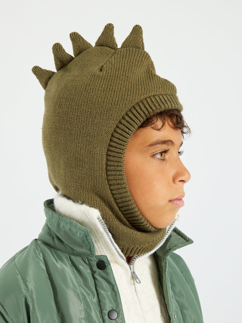 Cagoule chaude façon dinosaure Vert - Kiabi