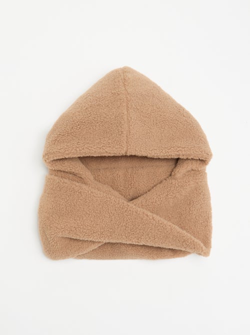 Cagoule écharpe avec effet moutonné - Kiabi