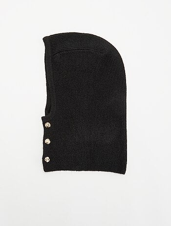 Cagoule en maille avec boutons dorés