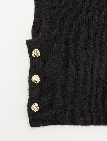 Cagoule en maille avec boutons dorés