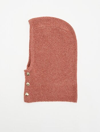 Cagoule en maille avec boutons dorés