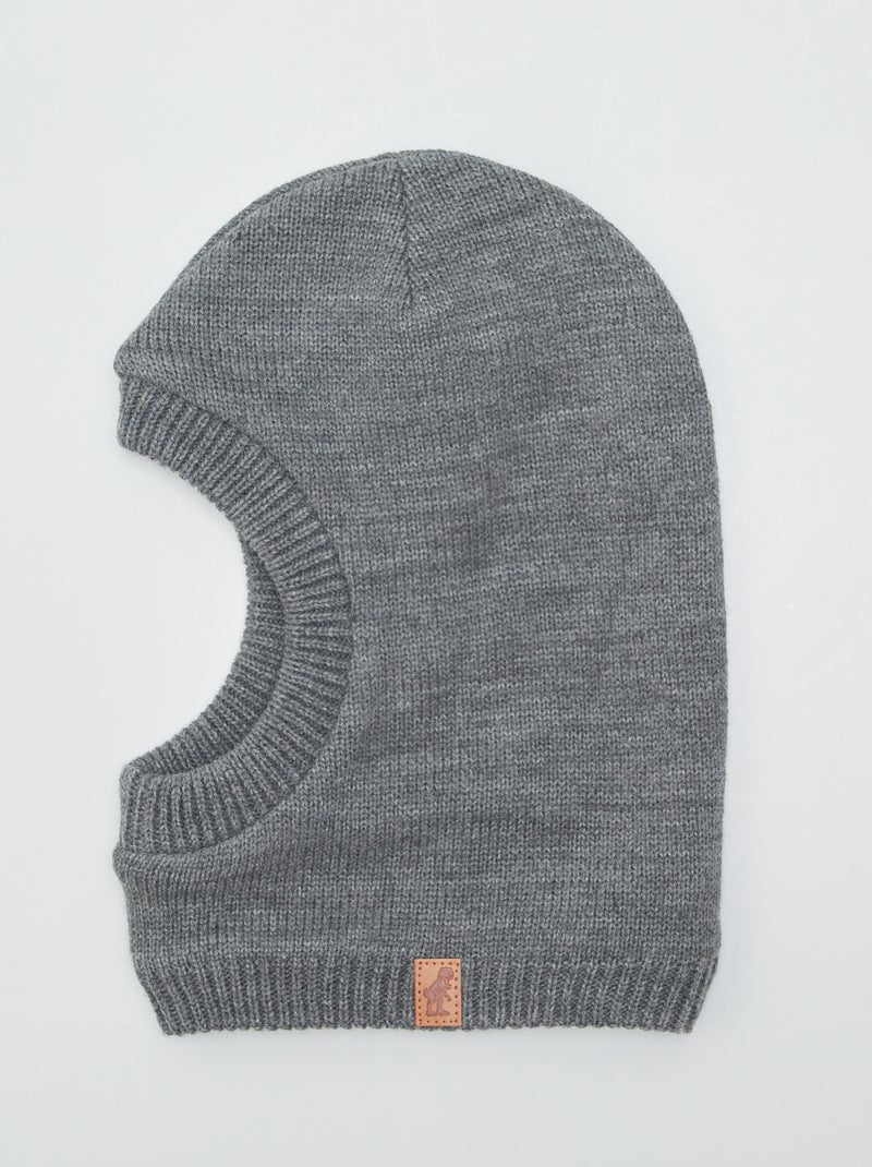 Cagoule en maille Gris - Kiabi