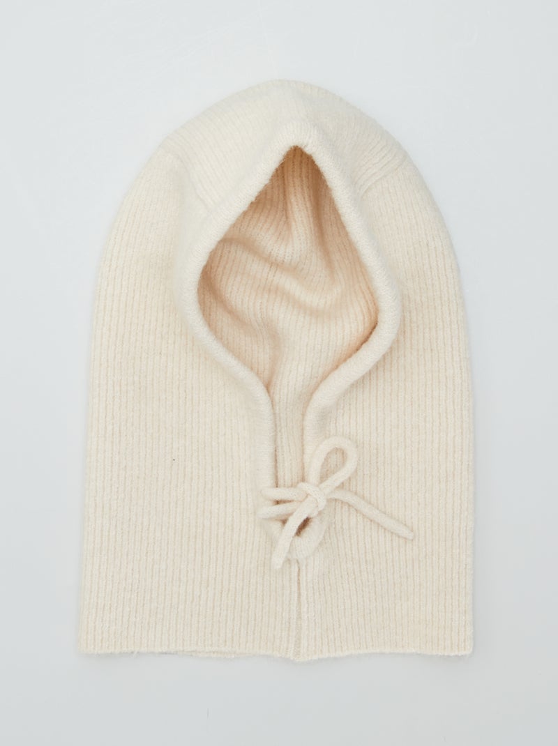 Cagoule en maille unie Beige - Kiabi