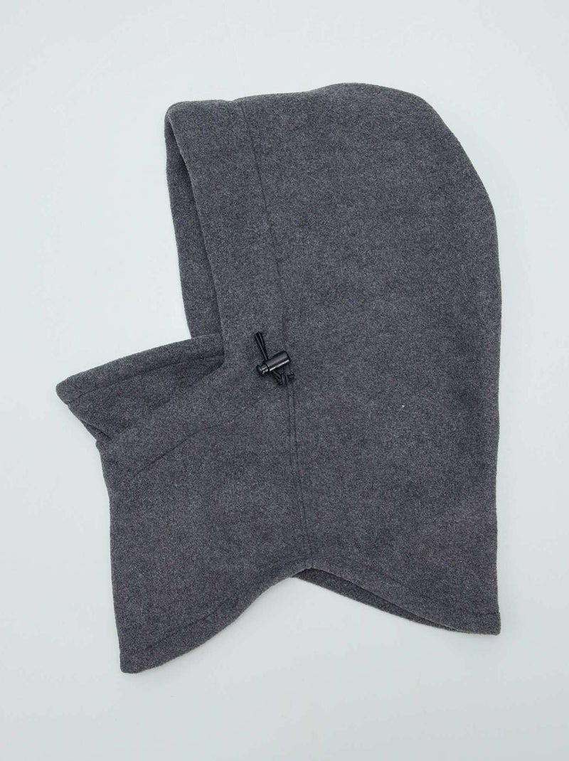 Cagoule en polaire Noir - Kiabi