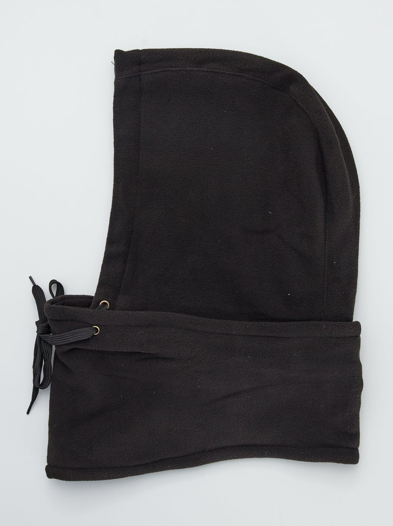 Cagoule en polaire noir - Kiabi