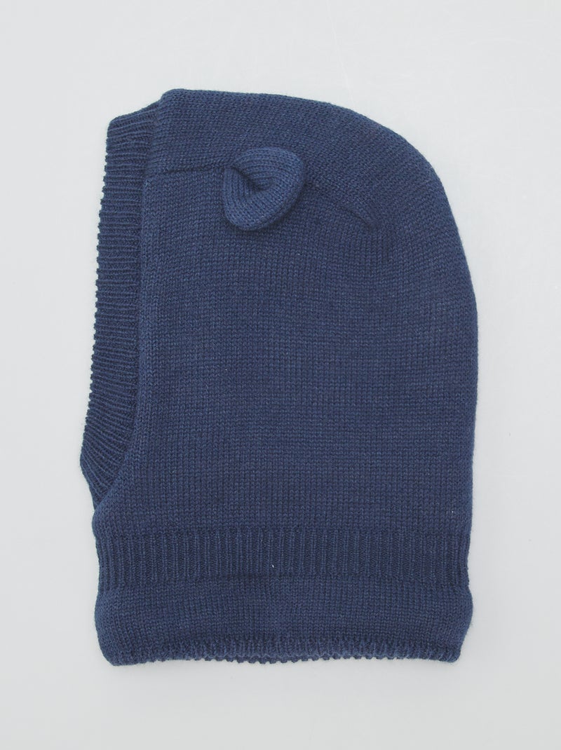 Cagoule en tricot Bleu nuit - Kiabi