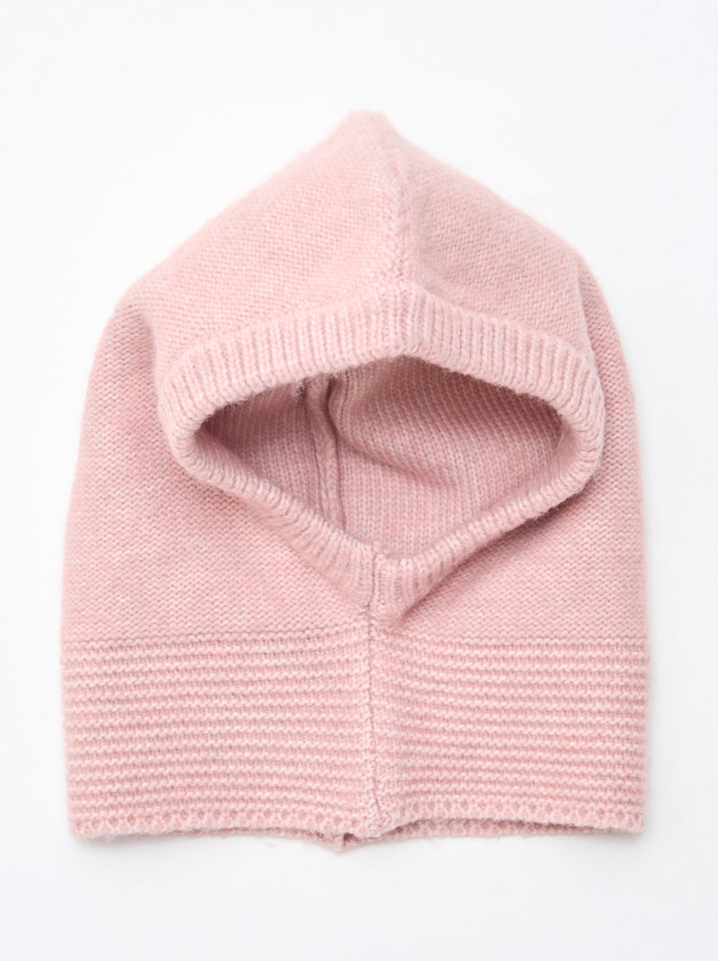 Cagoule fantaisie tricotée Rose - Kiabi