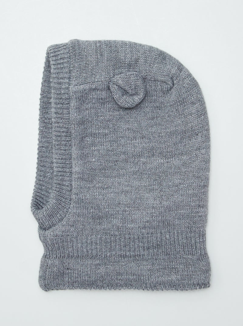 Cagoule intérieur effet moutonné avec oreilles Gris - Kiabi
