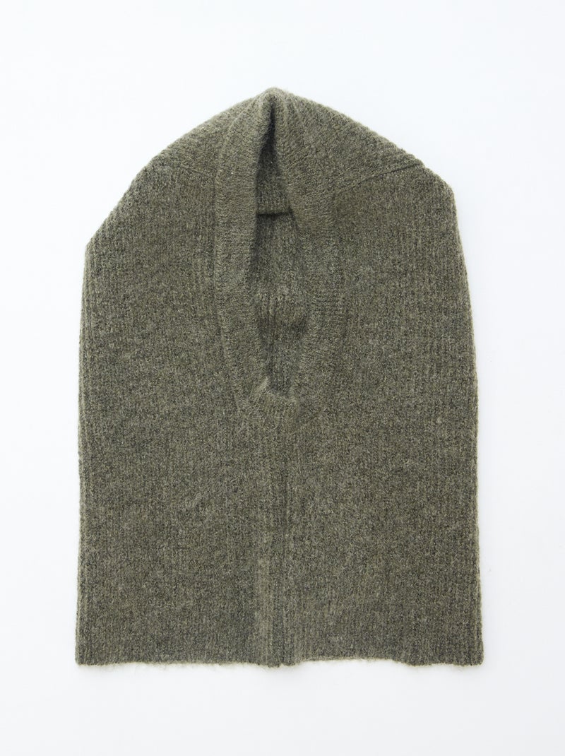 Cagoule maille chaude Kaki - Kiabi