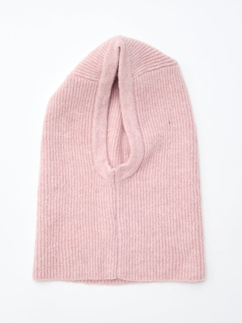 Cagoule maille lourde Rose - Kiabi