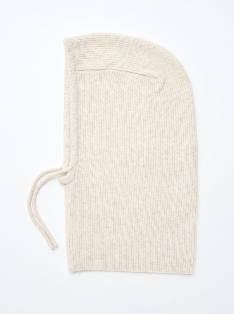 Cagoule maillée unie Beige - Kiabi