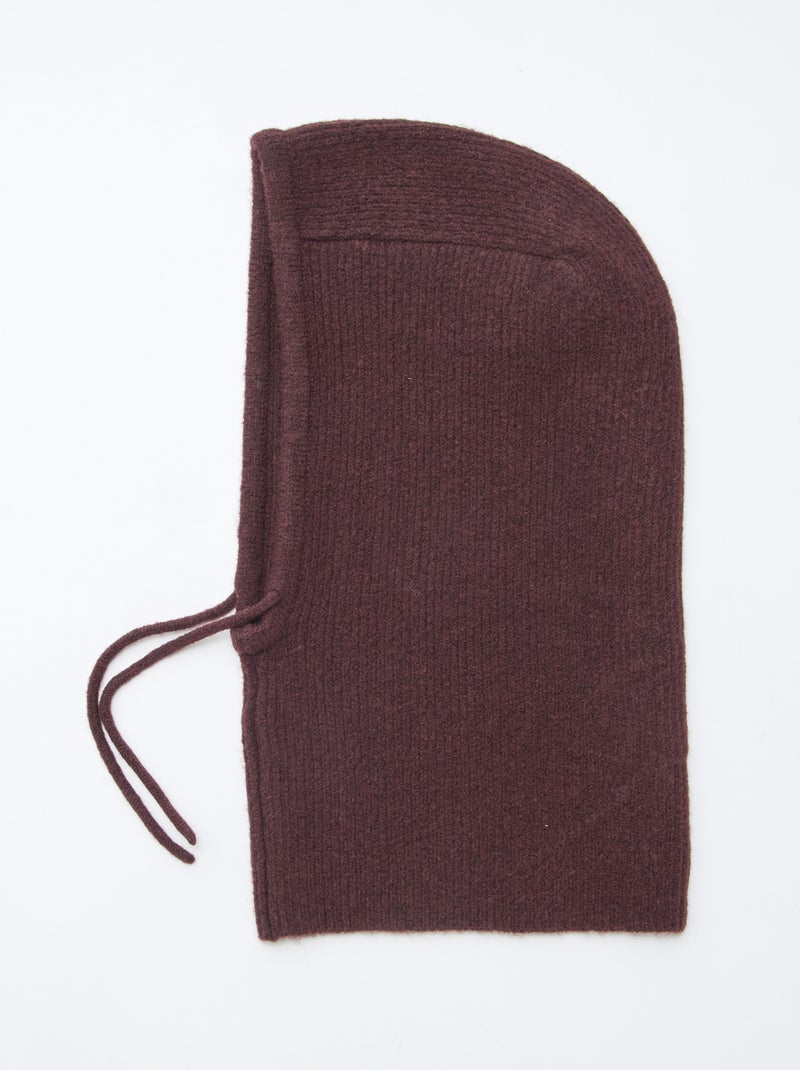 Cagoule maillée unie Rouge - Kiabi