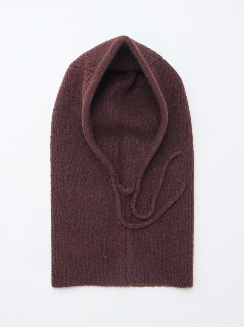 Cagoule maillée unie Rouge - Kiabi