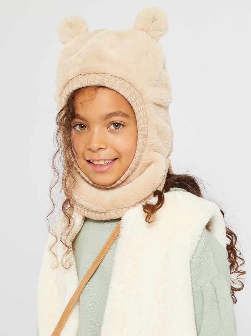 Cagoule ourson avec oreilles MARRON - Kiabi