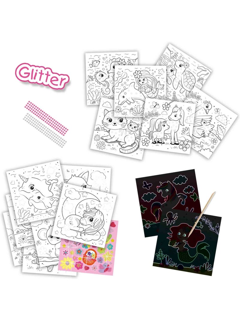 Cahier d’activités de coloriage à paillettes 3 en 1 N/A - Kiabi