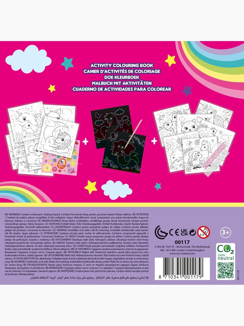 Cahier d’activités de coloriage à paillettes 3 en 1 N/A - Kiabi