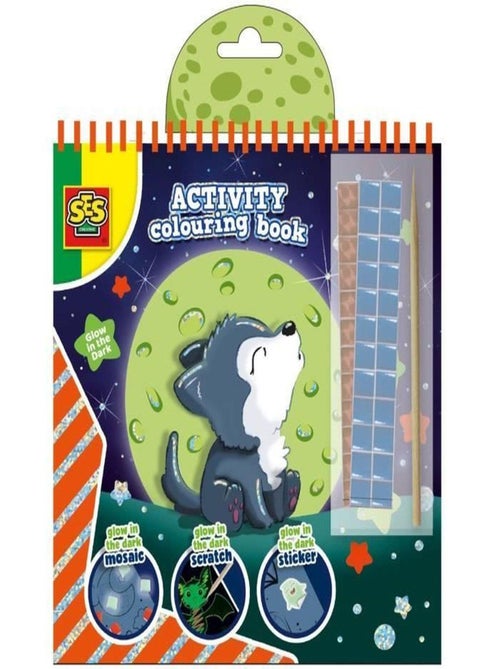 Cahier d'activités de coloriage phosphorescent 3 - Ses Creative - Kiabi