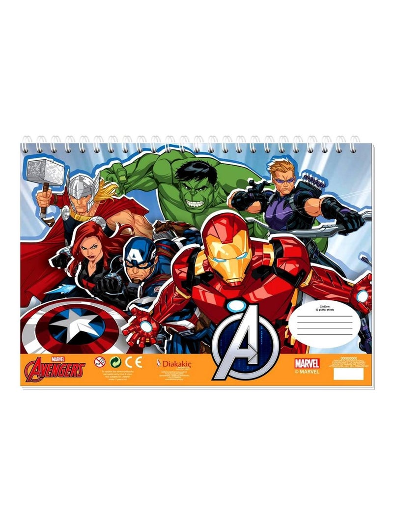 Cahier de dessin Avengers livre de coloriage Stickers Regle Pochoir N/A - Kiabi