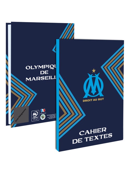 Cahier de texte scolaire OM - Collection officielle OLYMPIQUE DE MARSEILLE - Kiabi