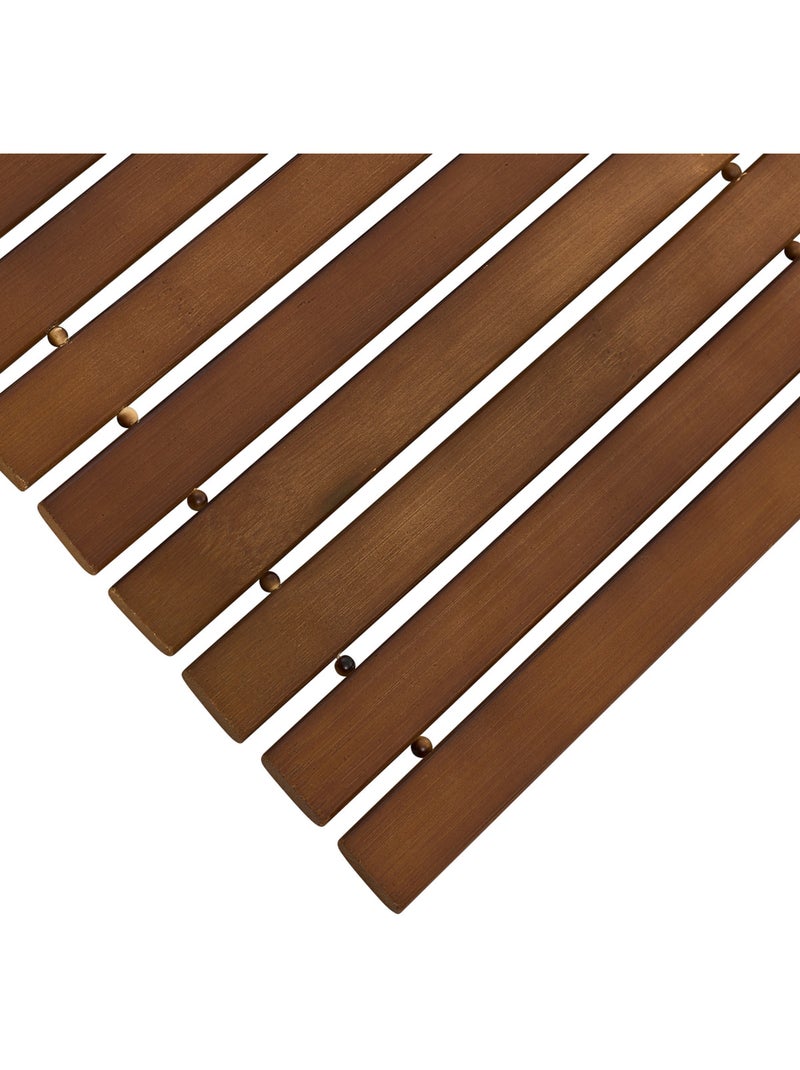 Caillebotis rectangulaire en bambou ARGILEO Marron - Kiabi