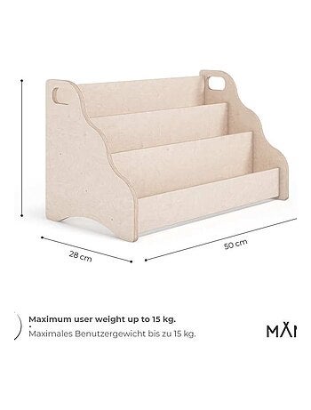 Caisse à livre Montessori 52×25×64 cm bois