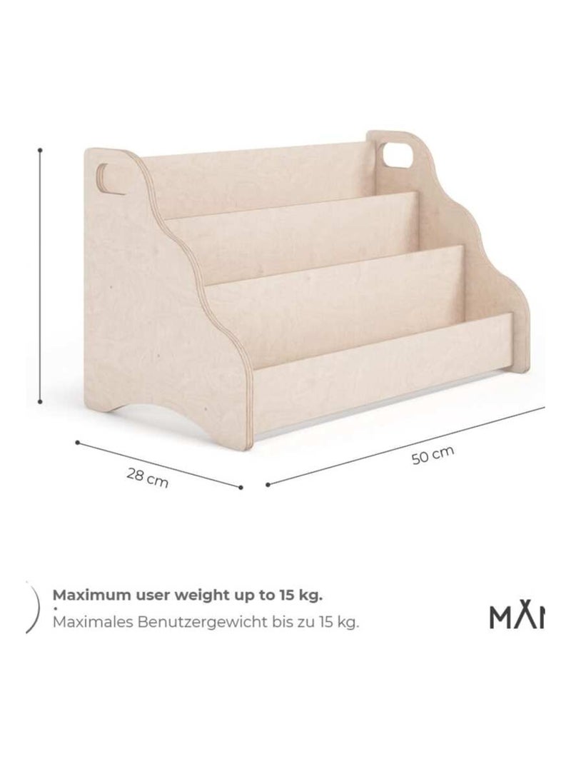 Caisse à livre Montessori 52×25×64 cm bois Bois naturel - Kiabi