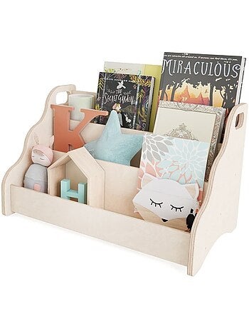 Caisse à livre montessori 52×25×64 cm bois naturel