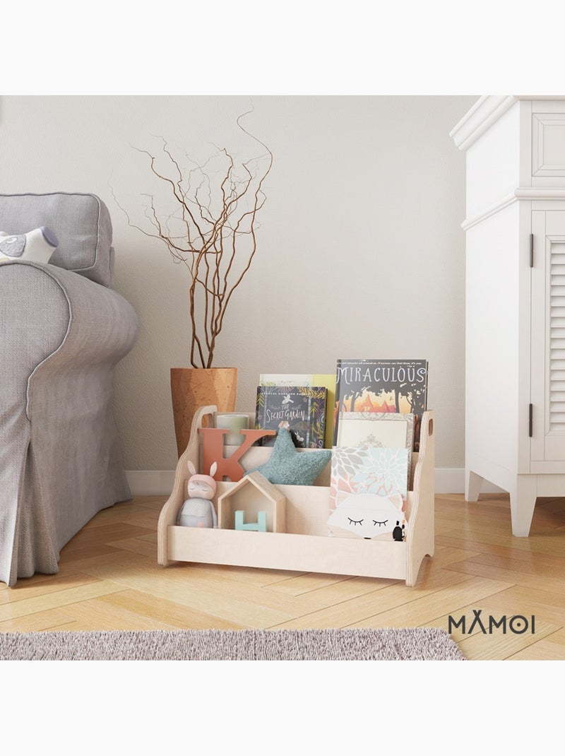 Caisse à livre montessori 52×25×64 cm bois naturel Bois naturel - Kiabi