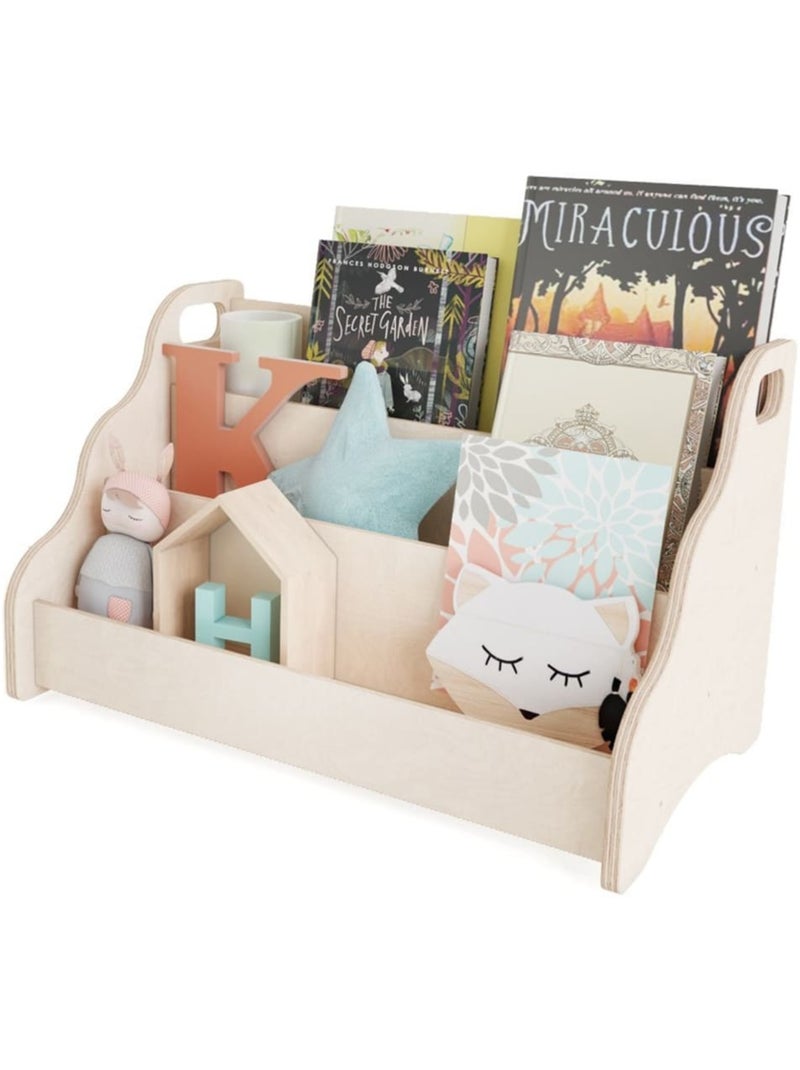 Caisse à livre montessori 52×25×64 cm bois naturel Bois naturel - Kiabi