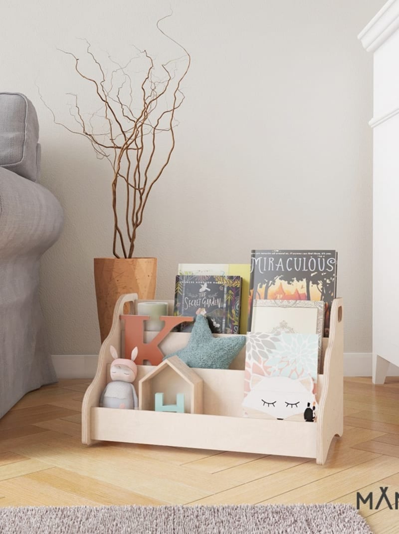 Caisse à livre Montessori 52×25×64 cm bois naturel Marron - Kiabi