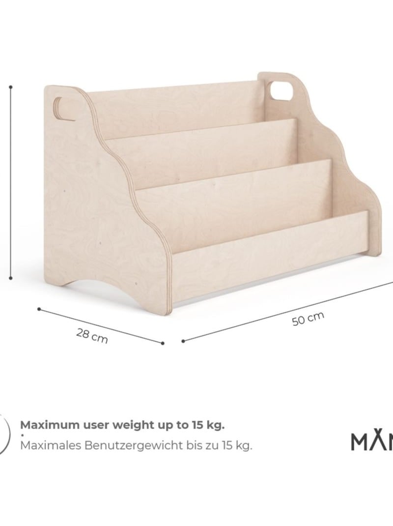 Caisse à livre Montessori 52×25×64 cm bois naturel Marron - Kiabi