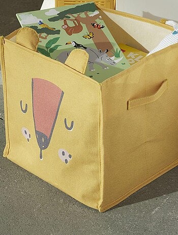 Caisse cube de rangement tissu lion LE ROI DE LA JUNGLE