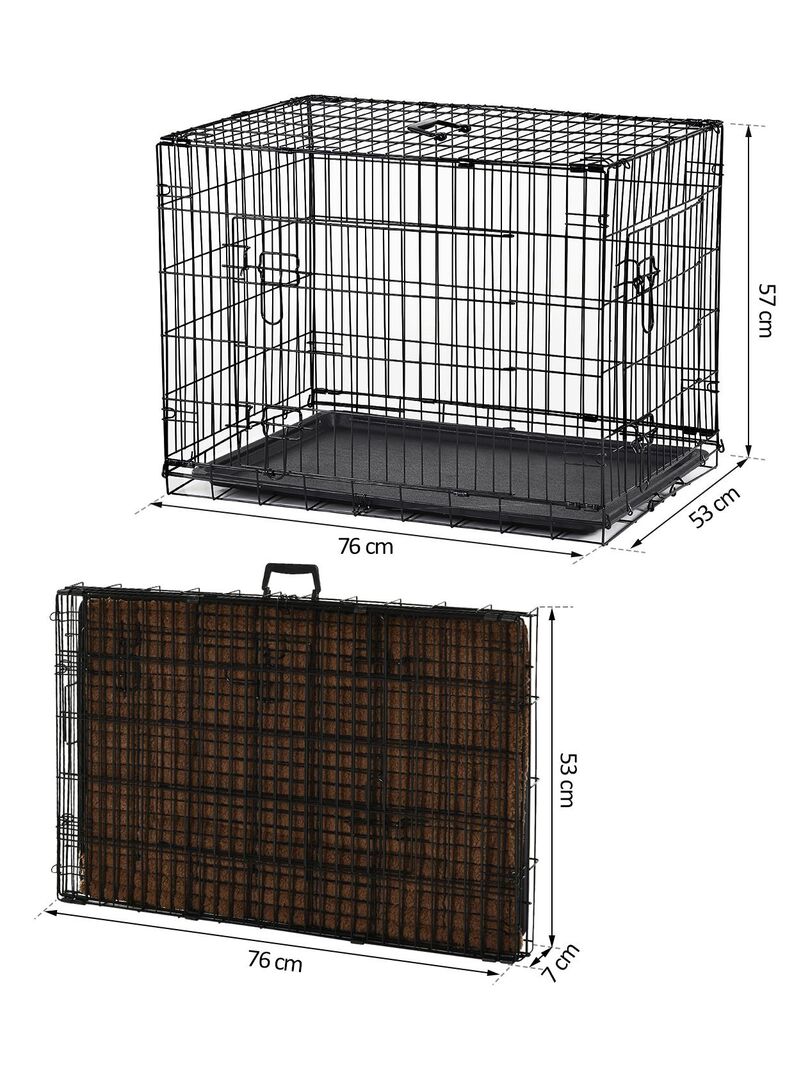 Nordic Paws Transportbox L - 92x57x64cm Schwarz Für Hunde