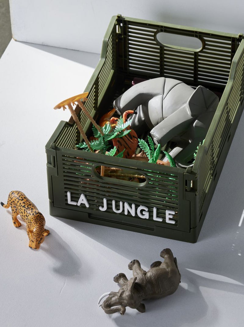 Caisse en plastique pliable Kaki - Kiabi