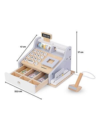 Caisse enregistreuse en bois avec scanner et extras Mamabrum