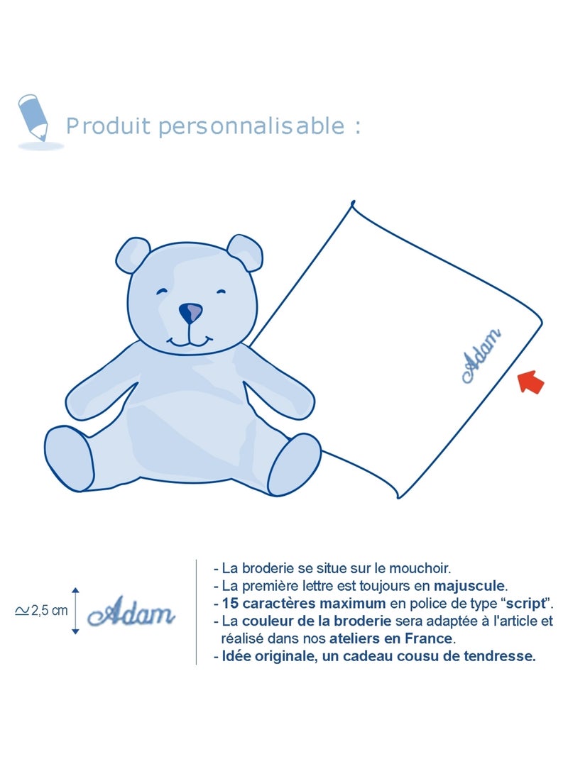 CAJOU DOUDOU LAPIN CIEL Bleu - Kiabi