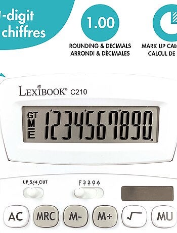 Calculatrice de bureau 10 chiffres avec écran à angle ajustable