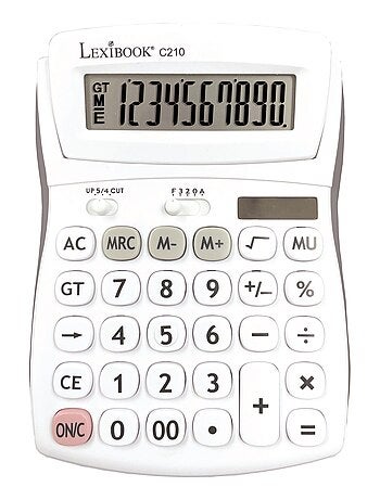 Calculatrice De Bureau 10 Chiffres Avec Écran À Angle Ajustable Et Finition Rubber - Kiabi