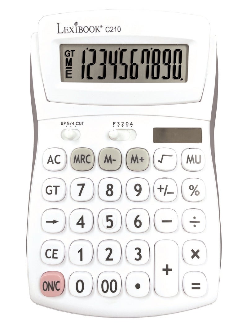 Calculatrice De Bureau 10 Chiffres Avec Écran À Angle Ajustable Et Finition Rubber N/A - Kiabi