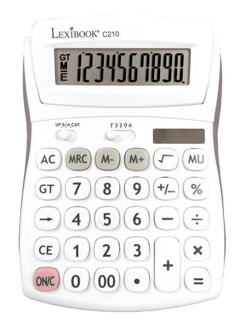 Calculatrice De Bureau 10 Chiffres Avec Écran À Angle Ajustable Et Finition Rubber - Kiabi