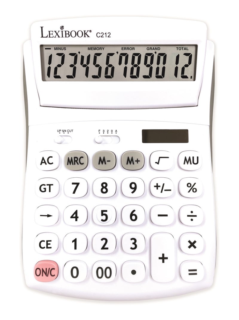 Calculatrice de bureau à 12 chiffres Blanc - Kiabi